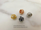 CZ Pave Tassel Cap, Crown Tassel Cap Bead #129, Rose
