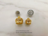 CZ Pave Tassel Cap, Crown Tassel Cap Bead #129, Rose