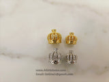 CZ Pave Tassel Cap, Crown Tassel Cap Bead #129, Rose