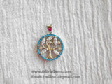 Turquoise Tree of Life Charm, CZ Silver Tree # 86, Blue Turquoise Charms