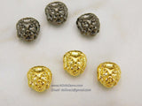 Tiger Charm Beads, 2 Pcs Gold or Black Leopard Cat Focal Bead #91, Gold Tiger Animal