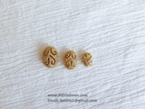 Oval Egg Carved Vintage Flat Bead, Micro Pave Rose Gold Plated Oval, 11 x 15 and 9 x 11 mm Focal Beads