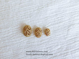 Oval Egg Carved Vintage Flat Bead, Micro Pave Rose Gold Plated Oval, 11 x 15 and 9 x 11 mm Focal Beads