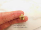 CZ Pave Tassel Cap, Crown Tassel Cap Bead #129, Rose