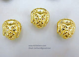 Tiger Charm Beads, 2 Pcs Gold or Black Leopard Cat Focal Bead #91, Gold Tiger Animal