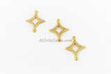 Diamond Charm Connectors, CZ Micro Pave Charms Diamond Shape Kite, Size 16 x 21 mm