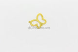 Butterfly Charm, 20 x 25 mm *Linking* Charm in Brushed Gold Plated, Flat Brushed Gold Charms