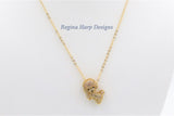 Puppy Charm Pendant Bead, CZ Micro Pave Dachshund Charms, Gold Puppy Charms