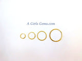 Brushed Gold Washer Charms, Gold Round O Connector Ring Hoop Charms #790, Sizes 15 - 60 mm