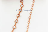 Silver CZ Chain By The Yard, 4 or 6 mm Genuine CZ Chain CH #543, Rose Gold Cz Chains