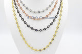 CZ Beaded Chain, 6 mm Genuine CZ Bezel Chain CH #551, Gold Cz Connectors