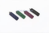 CZ Micro Pave Dog Tag, Rectangle Bar Pendants, Oblong Long Bar Beads #279