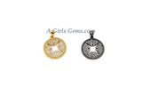 Cubic Zirconia Star Charms, Starburst Pendant, #273 CZ Hollow Stars