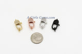 Large Lobster Clasp, CZ Rose, Gold