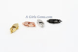 Large Lobster Clasp, CZ Rose, Gold