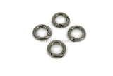 Gunmetal Black Plated Clasp Ring Connector 20 mm Jewelry Clasps in Gold, Silver, Black Ring Clips
