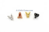 Elephant Head Bead Charms, Cubic Zirconia, Micro Pave Spacer Beads