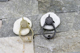 CZ Large Lobster Clasp, Micro Pave Rose Black Silver, Gold Double Sided Claw # 301
