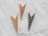 Micro Pave V Pendant Connector, Rose, Gold