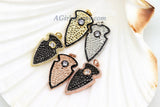 CZ Micro Pave Arrowhead Charms, Gold Triangle Charms #262, Rose and Silver Arrow Charms