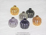 CZ Pave Tassel Cap, Crown Tassel Cap Bead #129, Rose