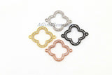 Quatrefoil Charms-CZ Micro Pave Clover Charm Pendants 18x20 mm, #167, #1 Earring Parts