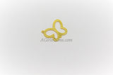 Butterfly Charm, 20 x 25 mm *Linking* Charm in Brushed Gold Plated, Flat Brushed Gold Charms