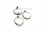 Black Soldered Crystal Pendant, Hexagon Faceted Chandelier Pendant 31 x 34 mm Crystal Pendant with Black/Gold Round Disc Pendants