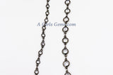 CZ Chain By The Yard, 5 mm Gold Genuine CZ Bezel Chain CH# 547, 6 mm Unfinished Clear Cubic Zirconia Connector
