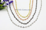 CZ Beaded Chain, 6 mm Genuine CZ Bezel Chain CH #551, Gold Cz Connectors