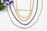 CZ Beaded Chain, 6 mm Genuine CZ Bezel Chain CH #551, Gold Cz Connectors