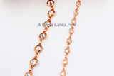 Silver CZ Chain By The Yard, 4 or 6 mm Genuine CZ Chain CH# 543, Rose Gold Cz Chains