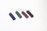 CZ Micro Pave Dog Tag, Rectangle Bar Pendants, Oblong Long Bar Beads #279