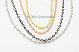 CZ Chain By The Yard, 5 mm Gold Genuine CZ Bezel Chain CH# 547, 6 mm Unfinished Clear Cubic Zirconia Connector
