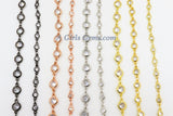 White Rosary Chain, Bezel Chain By The Yard CH #237, 4 or 6 mm