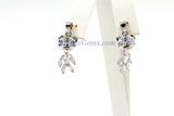 Teddy Bear Charm Pendants, 2 Pcs CZ Micro Pave Silver Rhodium Plated Crystal Bears Charms, Movable Dangle Animal Pendants