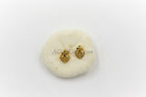 CZ Cross Earrings, 6 x 7 mm Tiny Sacred Cross Earring Studs, Cross Earring Studs for Women in Gold Cubic Zirconia