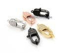 Large Lobster Clasp, CZ Rose, Gold