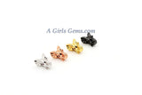 Elephant Head Bead Charms, Cubic Zirconia, Micro Pave Spacer Beads