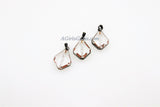 French Crystal Soldered Pendants, Crystal Teardrop Oval, Black