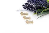 Puppy Charm Pendant Bead, CZ Micro Pave Dachshund Charms, Gold Puppy Charms