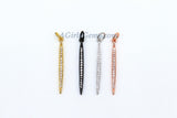 Mini Spike Charms, CZ Micro Pave Mini Needle Pendants, #92