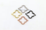 Quatrefoil Charms-CZ Micro Pave Clover Charm Pendants 18x20 mm, #167, #1 Earring Parts