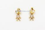 Teddy Bear Charm Pendants, 2 Pieces CZ Micro Pave Gold Crystal Movable Baby Bears Charms, Movable Dangle Animal Pendants