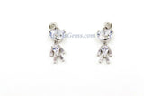 Teddy Bear Charm Pendants, 2 Pcs CZ Micro Pave Silver Rhodium Plated Crystal Bears Charms, Movable Dangle Animal Pendants