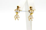 Teddy Bear Charm Pendants, 2 Pcs CZ Micro Pave Silver Rhodium Plated Crystal Bears Charms, Movable Dangle Animal Pendants