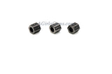 Large Hole Tube Beads, Hexagon Black CZ Pave Beads #251, Gunmetal Black 9 x 9 mm Beads