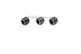 Large Hole Tube Beads, Hexagon Black CZ Pave Beads #251, Gunmetal Black 9 x 9 mm Beads