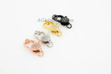 Clear CZ Pave Lobster Claw Clasp, Rose Gold Pave Clasps #53, Silver or Black