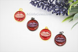 Red Lips Charms, CZ Micro Pave Kiss Charms, Gold Tiny Lips in Red Fuchsia Cubic Zirconia